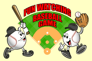 Fun Watching Baseball Game - Original